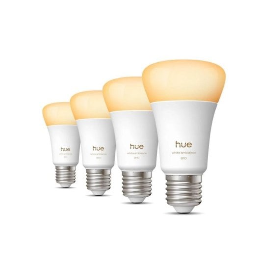 Bombilla Philips Hue White Ambiance E27 A19 6W 810lm Bluetooth Zigbee x4