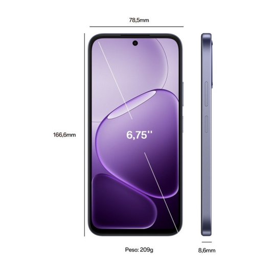 OPPO A6x 5G 6GB 256GB 6.75" Black Purple