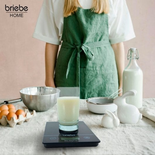 Briebe KW1163 Digitale Küchenwaage, Hochpräzisionswaage, Lebensmittelgewicht bis 5 kg, 1 g Teilung