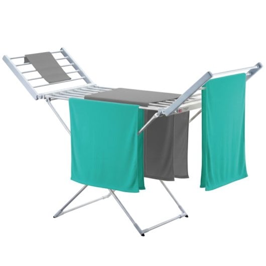 Briebe CD1183 Elektrischer, faltbarer Wäscheständer, geringer Stromverbrauch, 18 Heizelemente, schnelles und effizientes Trocknen