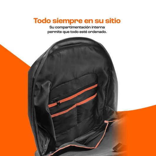 PcCom Essential Nexo Mochila Portátil hasta 17.3" Negra