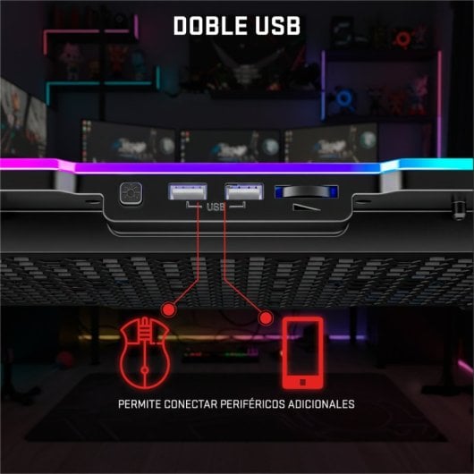 Base de arrefecimento para jogos Tempest Vortex RGB para portáteis até 17".