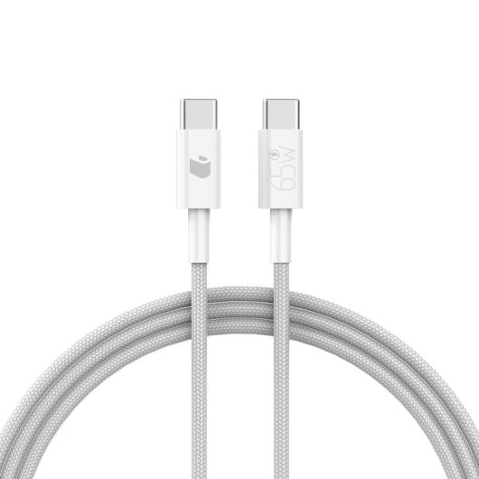 PcCom Essential Cable USB-C a USB-C 65W Carga Rápida Nylon Trenzado 2m