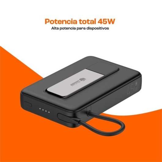 Powerbank Carica Wireless PcCom Essential MagSafe Qi2 10.000mAh 45W con Stand
