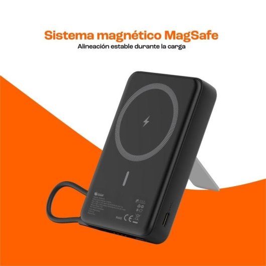 Powerbank Carica Wireless PcCom Essential MagSafe Qi2 10.000mAh 45W con Stand
