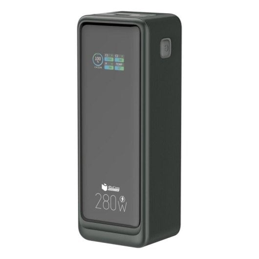 Powerbank PcCom Essential 24.000mAh PD 280W Ricarica Rapida Schermo Digitale Nero