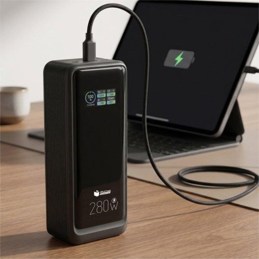Power Bank PcCom Essential 24000 mAh 280 W Noir