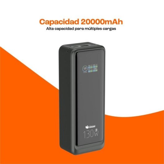 Powerbank 20.000mAh PD 130W Ricarica Rapida Schermo Digitale Nero