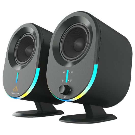 Forgeon Aether Altavoces 2.0 Gaming RGB 30W con Bluetooth Negros