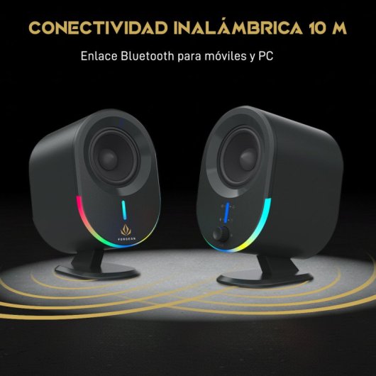 Forgeon Aether Altavoces 2.0 Gaming RGB 30W con Bluetooth Negros