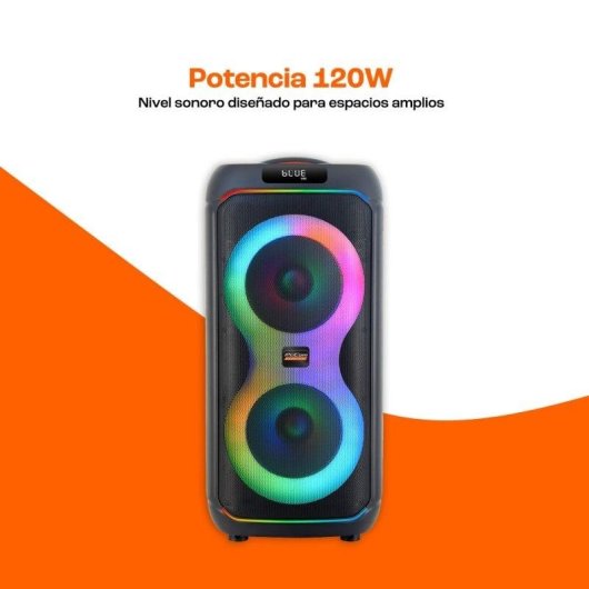 Enceinte PcCom Essential TrueVibe 8 Bluetooth 120W avec double woofer 8" RGB