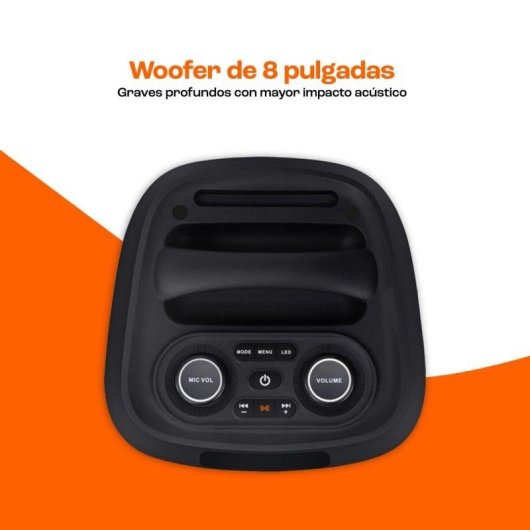 Enceinte PcCom Essential TrueVibe 8 Bluetooth 120W avec double woofer 8" RGB