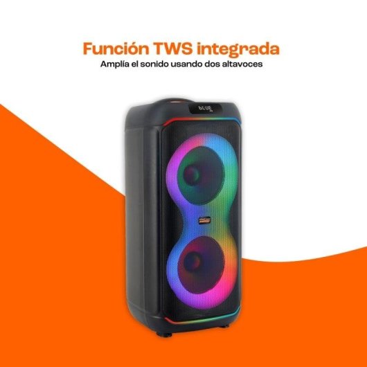 Enceinte PcCom Essential TrueVibe 8 Bluetooth 120W avec double woofer 8" RGB