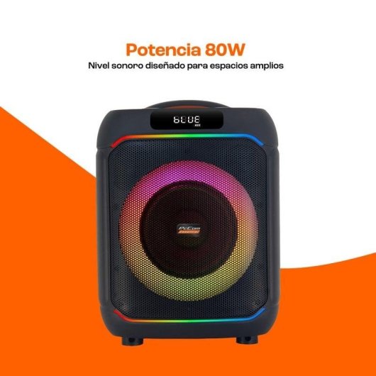 Colunas PcCom Essential TrueVibe 6 Bluetooth 80W com woofer 6" e RGB