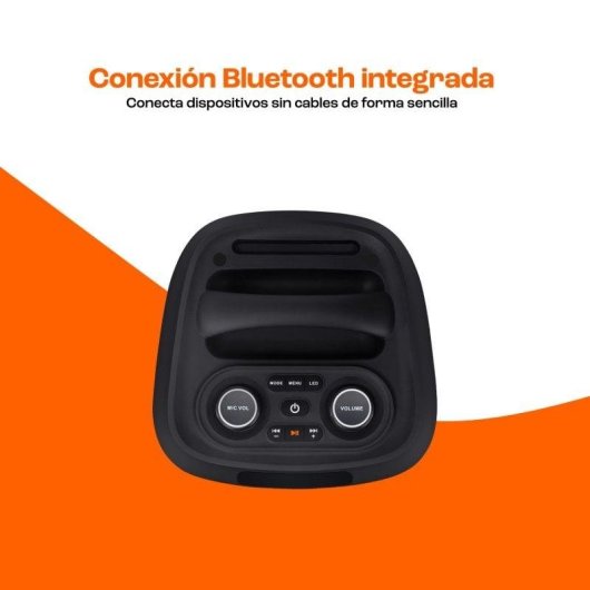 Colunas PcCom Essential TrueVibe 6 Bluetooth 80W com woofer 6" e RGB