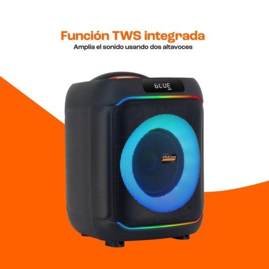Colunas PcCom Essential TrueVibe 6 Bluetooth 80W com woofer 6" e RGB