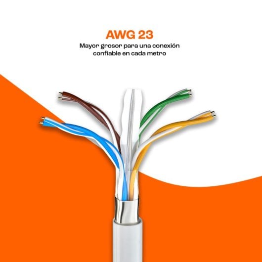 PcCom Essential Bobina Cable de Red RJ45 Cat6 UTP CCA AWG23 hasta 1000 Mbps 305m