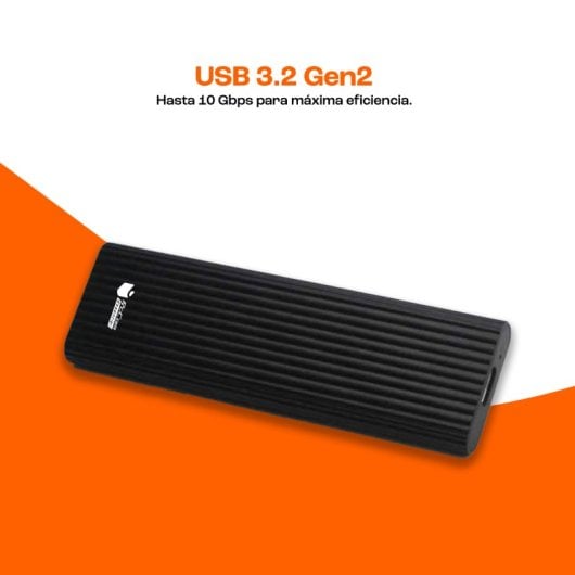 PcCom Essential Carcasa SSD M.2 NVMe USB 3.2 Gen2 Negra (con adaptador USB-A)