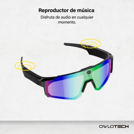 Owlotech Vision Sport AI Gafas Deportivas 32MP Llamadas, Música, Captura Imágenes y Vídeo, Traducción Multicolor