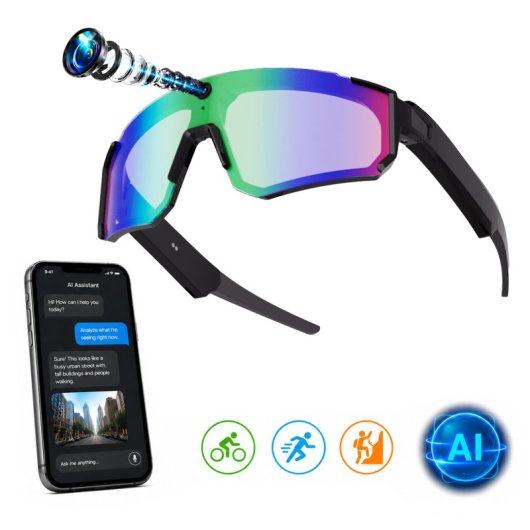 Owlotech Vision Sport AI Gafas Deportivas 32MP Llamadas, Música, Captura Imágenes y Vídeo, Traducción Multicolor