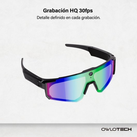 Owlotech Vision Sport AI Gafas Deportivas 32MP Llamadas, Música, Captura Imágenes y Vídeo, Traducción Multicolor