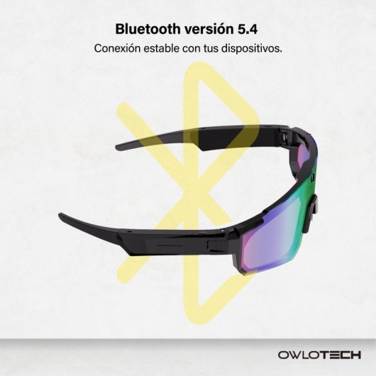 Owlotech Vision Sport AI Gafas Deportivas 32MP Llamadas, Música, Captura Imágenes y Vídeo, Traducción Multicolor