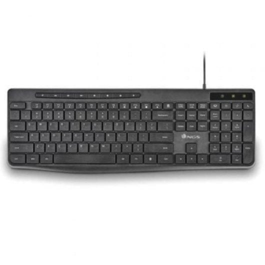 Tastatur NGS Spectra ultraschlank leise mit USB-A, spritzwassergeschützt und Multimedia-Tasten