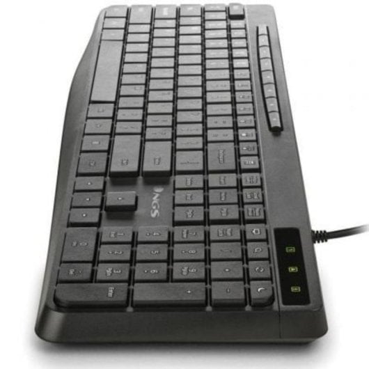 Tastatur NGS Spectra ultraschlank leise mit USB-A, spritzwassergeschützt und Multimedia-Tasten