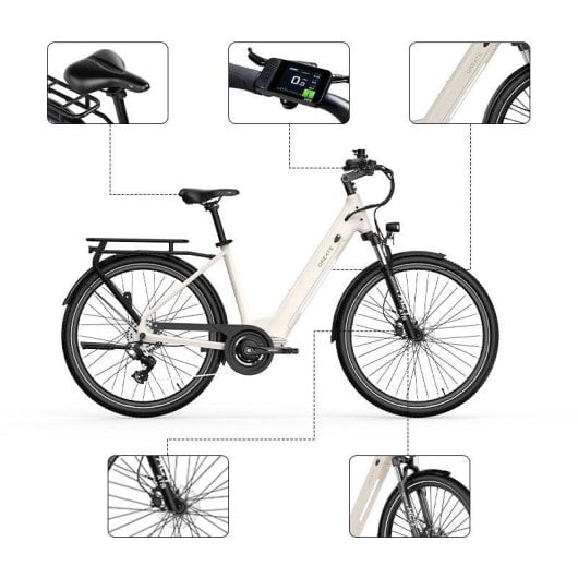 Vélo électrique Qreate City Pro 27.5 pouces 250W 36V 15Ah moteur Ananda