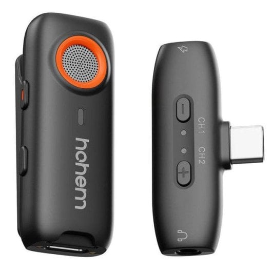 Micrófono Hohem MIC-01 2TX+1RX USB-C Omnidireccional con Cancelación de Ruido y Carcasa