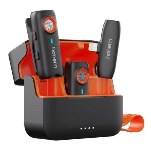 Micrófono Hohem MIC-01 2TX+1RX USB-C Omnidireccional con Cancelación de Ruido y Carcasa