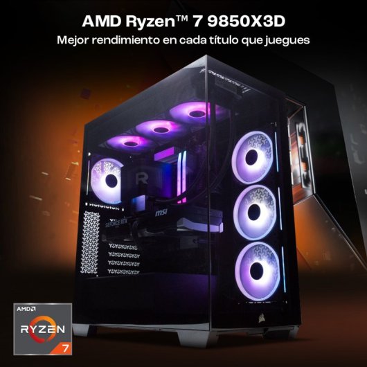 PC Ultimate Ryzen 7 9850X3D / 64 Go / SSD M.2 2 To / RTX 5080 + Windows 11 Pro