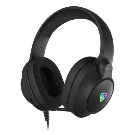 Auriculares GENESIS NEON 213 com fio USB e 3,5 mm para gaming com microfone e iluminação RGB pretos