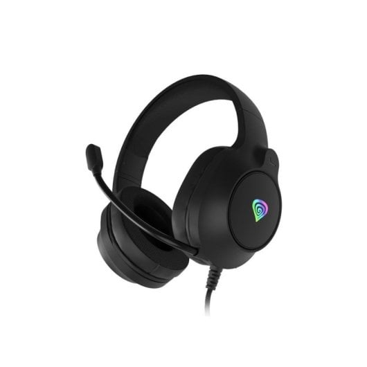 Auriculares GENESIS NEON 213 com fio USB e 3,5 mm para gaming com microfone e iluminação RGB pretos