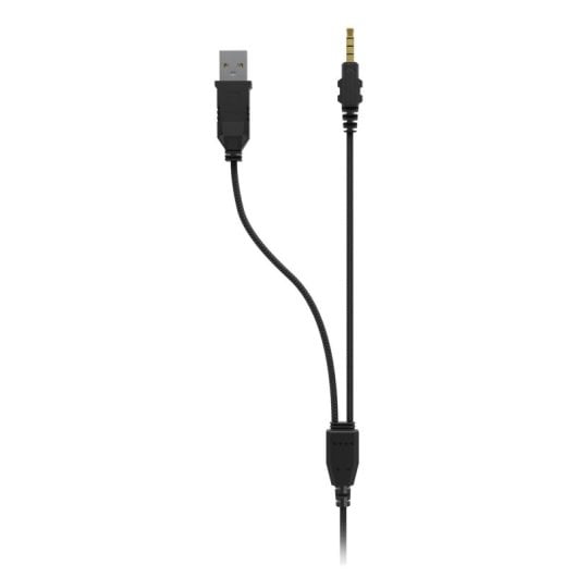 Auriculares GENESIS NEON 213 com fio USB e 3,5 mm para gaming com microfone e iluminação RGB pretos