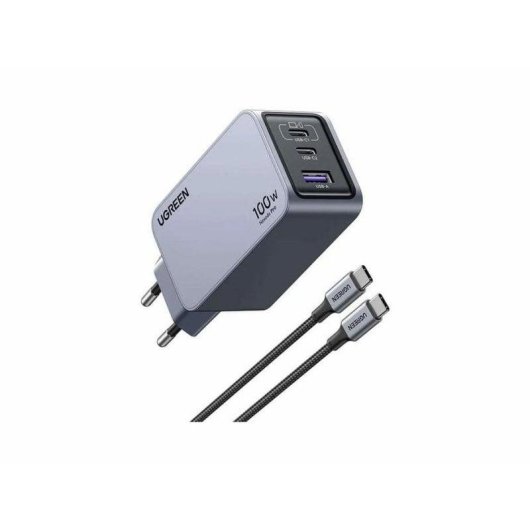 Caricatore UGREEN Nexode Pro 3 Porte GaN Ricarica Rapida USB-C Cavo Incluso