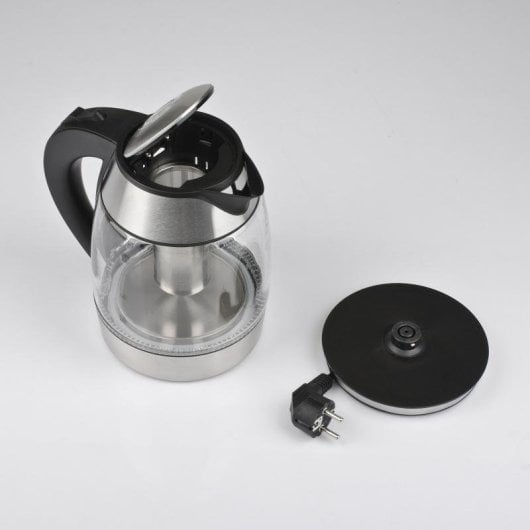 Chaleira elétrica G3Ferrari BolleBlu 1,8L 2200W vidro sem fios preta