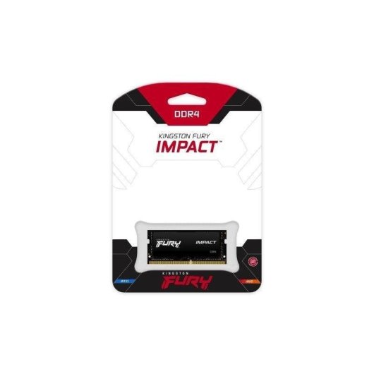 Memoria RAM Kingston FURY Impact 32GB 1x32GB DDR4 3200MHz CL20 SO-DIMM Intel XMP Nero
