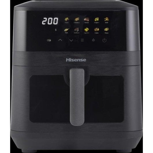 Freidora de Aire Hisense HAF2100DCD 7,7 L 2100 W con 10 Programas y Pantalla Táctil