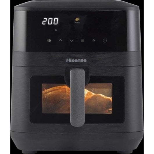 Freidora de Aire Hisense HAF2100DCD 7,7 L 2100 W con 10 Programas y Pantalla Táctil