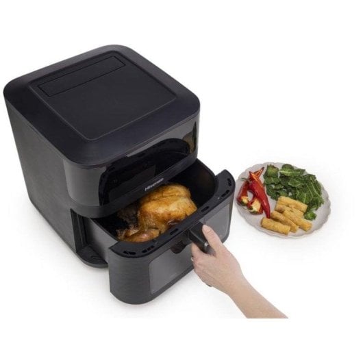 Freidora de Aire Hisense HAF2100DCD 7,7 L 2100 W con 10 Programas y Pantalla Táctil