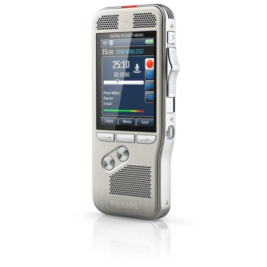 Dictaphone Philips DPM 8300 700h 2.4" USB Mémoire Interne Argent