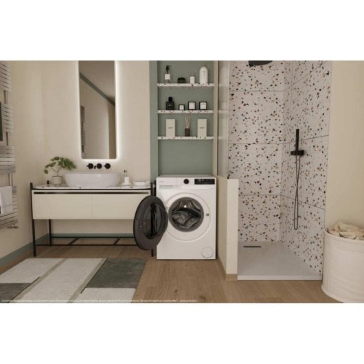 Lavasecadora Candy 8kg A GWD 485SB6-S 1400rpm Porta Preta Inverter