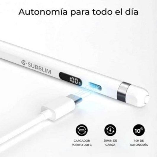 Stylet numérique Subblim SUBPEN-UN0001 NoteFlow Pen écran batterie USB-C Bluetooth