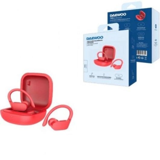 Auriculares Daewoo DW2025 Inalámbricos Bluetooth Desportivo com Estojo de Carregamento Vermelhos