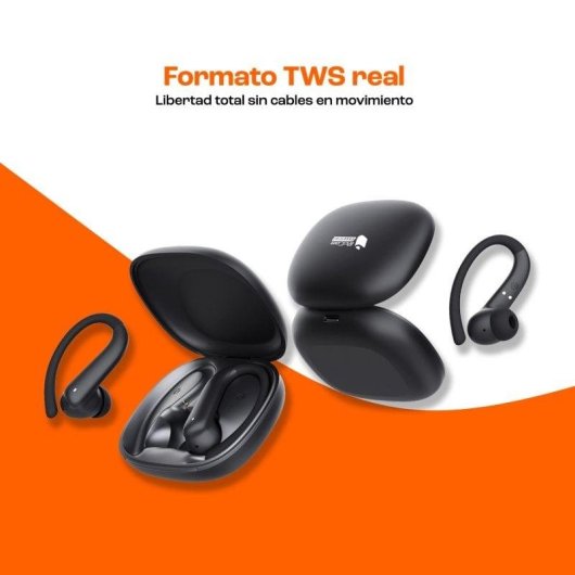 Auricolari PcCom Essential Energy Boost Wireless Bluetooth 6.0 Sportivi Nero