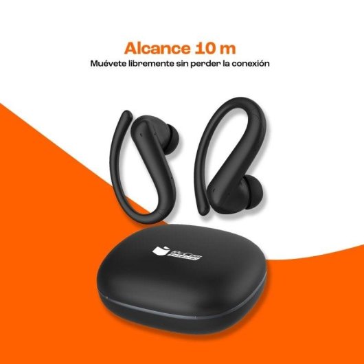 Auricolari PcCom Essential Energy Boost Wireless Bluetooth 6.0 Sportivi Nero