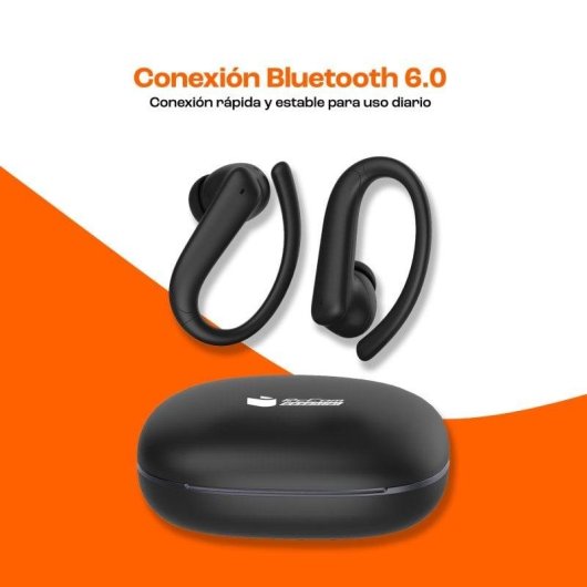 Auricolari PcCom Essential Energy Boost Wireless Bluetooth 6.0 Sportivi Nero