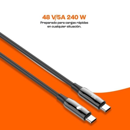 Câble USB-C à USB-C PcCom Essential PD 3.1 240W 1m