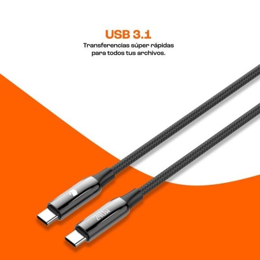 Câble USB-C à USB-C PcCom Essential PD 3.1 240W 1m